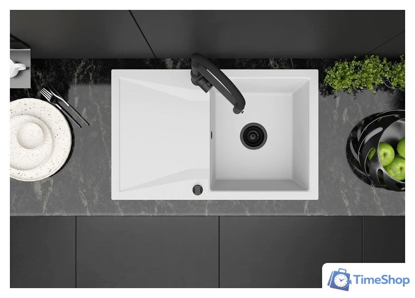 Кухонная мойка Kernau KGS J 5079 1B1D Pure White - Изображение №2 — Интернет-магазин Time-Shop