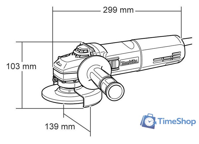 Угловая шлифмашина Makita 9565 CR - Изображение №3 — Интернет-магазин Time-Shop
