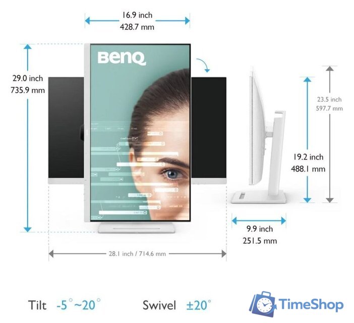 Монитор BenQ Eye-Care GW3290QT - Изображение №2 — Интернет-магазин Time-Shop