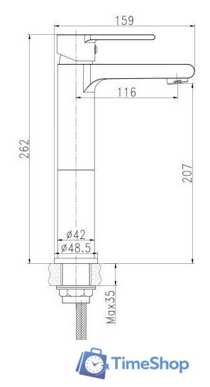 Умывальник Cersanit Moduo 50 Square 63570 + 63111 - Изображение №8 — Интернет-магазин Time-Shop