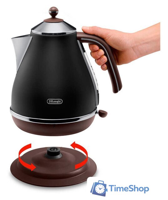 Электрический чайник DeLonghi KBOV 2001.BK - Изображение №2 — Интернет-магазин Time-Shop