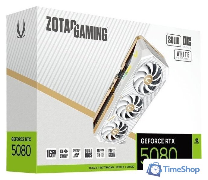 Видеокарта ZOTAC Gaming GeForce RTX 5080 Solid OC White Edition ZT-B50800Q-10P - Изображение №8 — Интернет-магазин Time-Shop