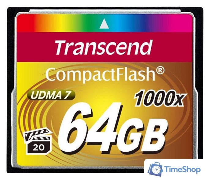 Карта памяти Transcend 1000x CompactFlash Ultimate 64GB (TS64GCF1000) - Изображение №1 — Интернет-магазин Time-Shop