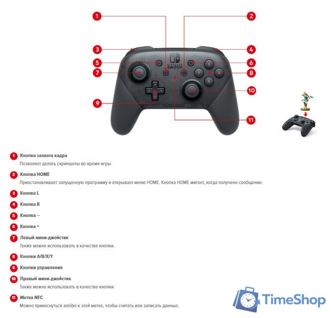 Геймпад Nintendo Switch Pro - Изображение №6 — Интернет-магазин Time-Shop