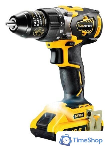Дрель-шуруповерт Hanskonner HCD1865BL (с 2-мя АКБ) - Изображение №1 — Интернет-магазин Time-Shop