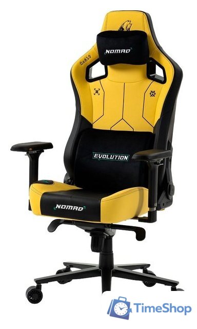 Игровое (геймерское) кресло Evolution Nomad PRO Cyberpunk Core (черный/желтый) - Изображение №1 — Интернет-магазин Time-Shop