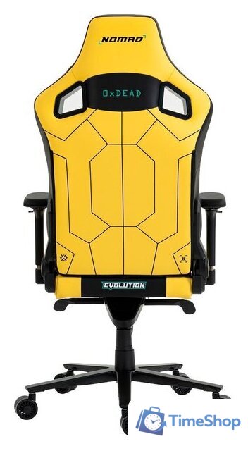 Игровое (геймерское) кресло Evolution Nomad PRO Cyberpunk Core (черный/желтый) - Изображение №6 — Интернет-магазин Time-Shop