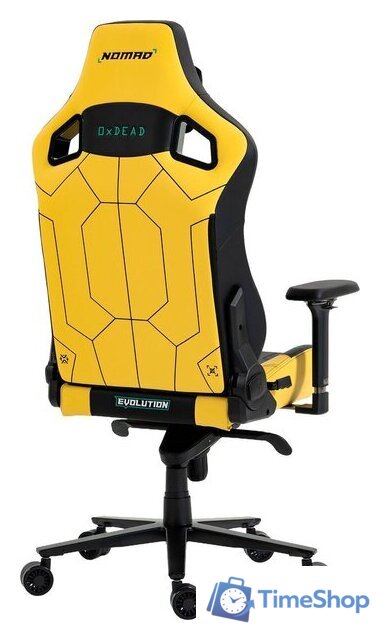Игровое (геймерское) кресло Evolution Nomad PRO Cyberpunk Core (черный/желтый) - Изображение №5 — Интернет-магазин Time-Shop
