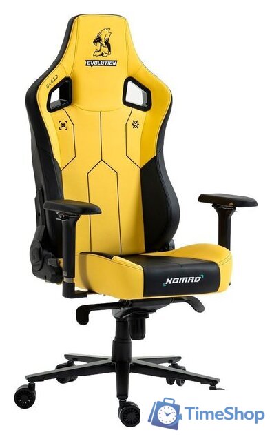 Игровое (геймерское) кресло Evolution Nomad PRO Cyberpunk Core (черный/желтый) - Изображение №8 — Интернет-магазин Time-Shop