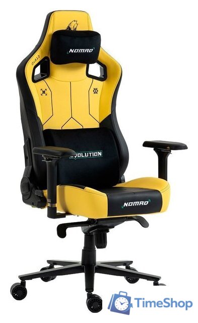 Игровое (геймерское) кресло Evolution Nomad PRO Cyberpunk Core (черный/желтый) - Изображение №3 — Интернет-магазин Time-Shop