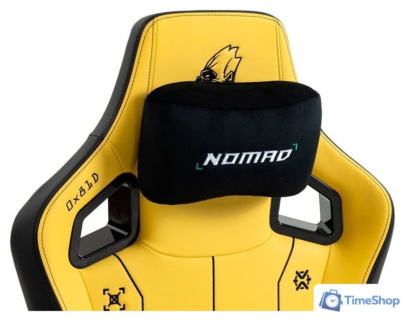 Игровое (геймерское) кресло Evolution Nomad PRO Cyberpunk Core (черный/желтый) - Изображение №9 — Интернет-магазин Time-Shop