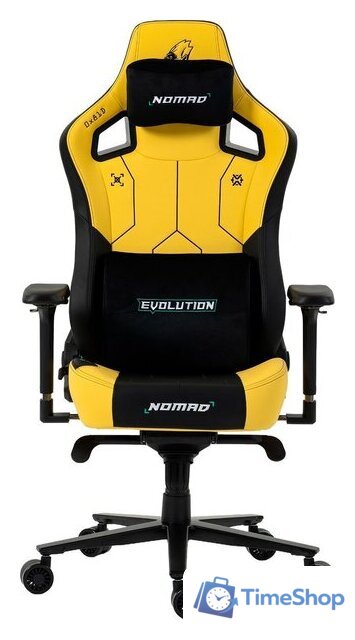 Игровое (геймерское) кресло Evolution Nomad PRO Cyberpunk Core (черный/желтый) - Изображение №2 — Интернет-магазин Time-Shop