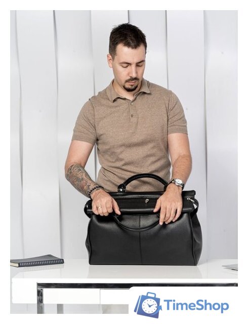 Саквояж Carlo Gattini Classico Veano 4004-01 (черный) - Изображение №7 — Интернет-магазин Time-Shop