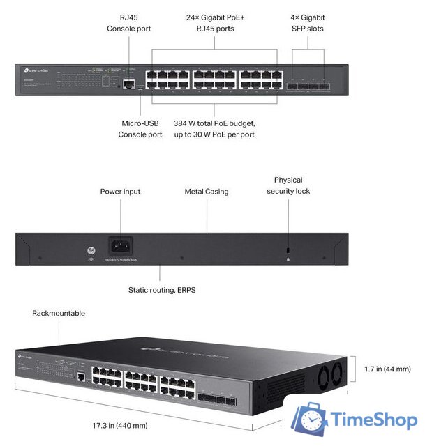 Управляемый коммутатор 2-го уровня TP-Link Omada SG3428MP - Изображение №6 — Интернет-магазин Time-Shop