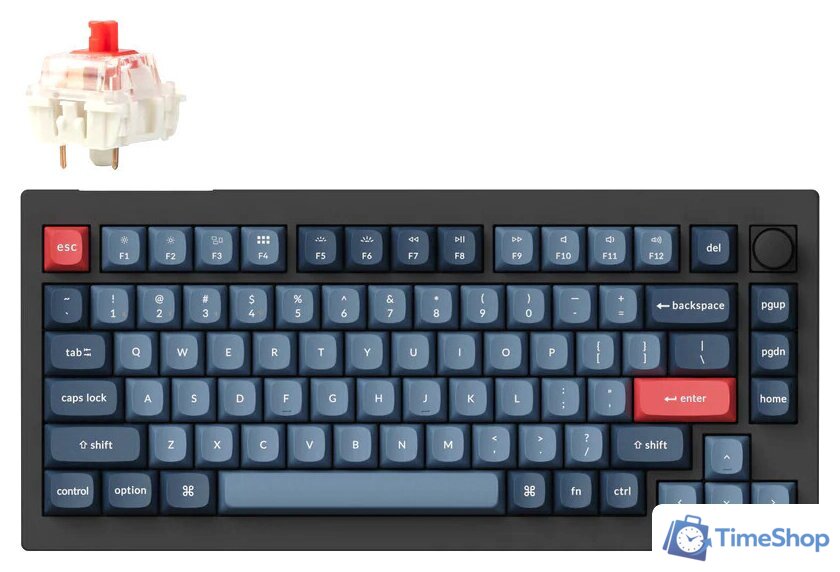 Клавиатура Keychron V1 Max RGB V1M-D1-RU (Gateron Jupiter Red) - Изображение №1 — Интернет-магазин Time-Shop