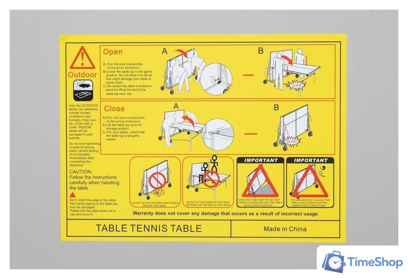 Теннисный стол Sundays S8017 - Изображение №18 — Интернет-магазин Time-Shop