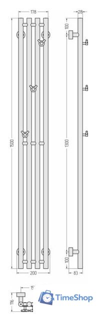 Полотенцесушитель Сунержа Кантата Pro 1500x150 00-0446-1515 - Изображение №10 — Интернет-магазин Time-Shop