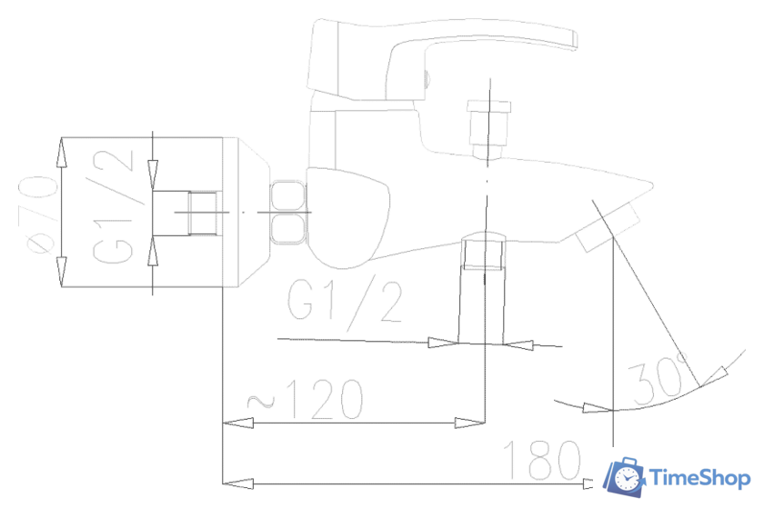Смеситель Armatura Kwarc 4204-010-00 - Изображение №2 — Интернет-магазин Time-Shop