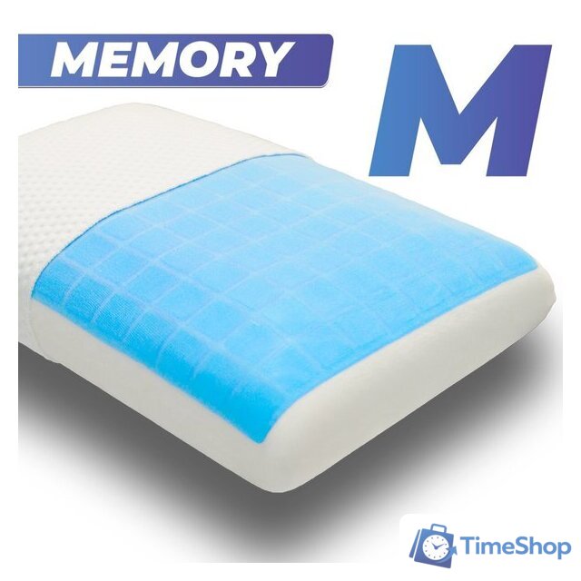 Ортопедическая подушка Фабрика сна Memory-4 M gel 60x40x12 - Изображение №2 — Интернет-магазин Time-Shop