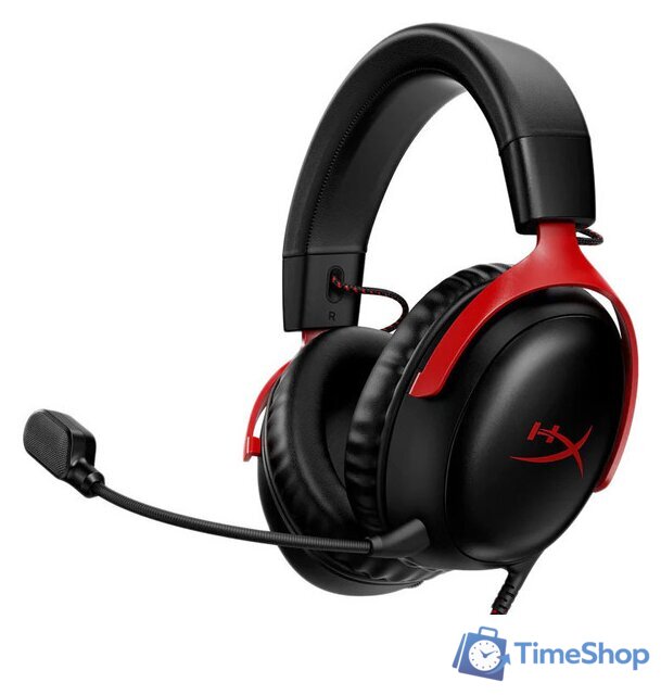Наушники HyperX Cloud III (черный/красный) - Изображение №1 — Интернет-магазин Time-Shop