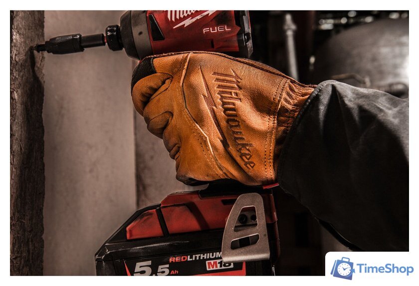 Перчатки из натуральной кожи Milwaukee 8/M 4932478123 - Изображение №1 — Интернет-магазин Time-Shop