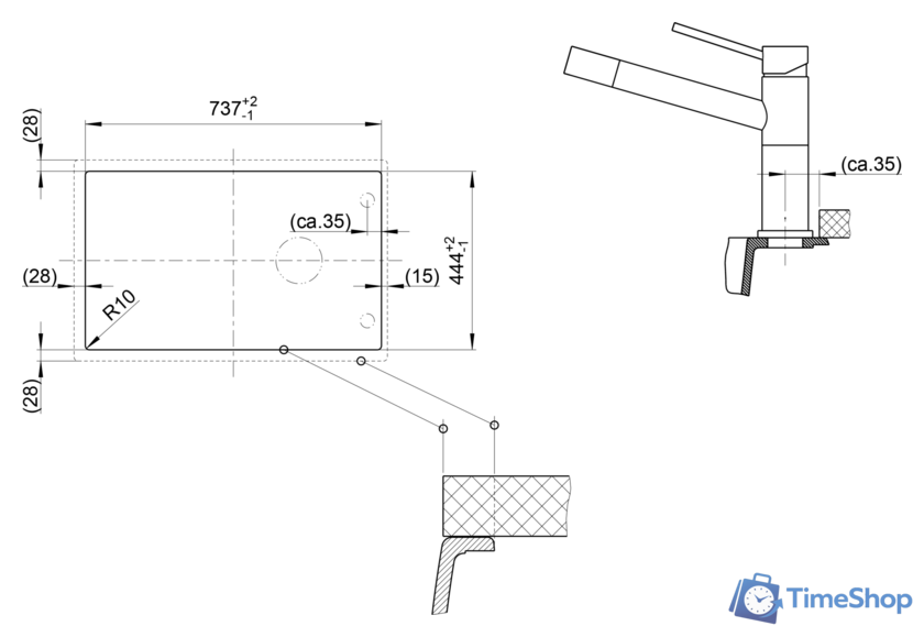 Кухонная мойка Blanco Elon XL 6 S 525882 (черный) - Изображение №6 — Интернет-магазин Time-Shop