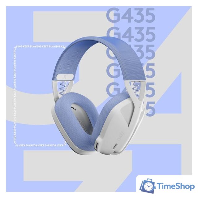 Наушники Logitech G435 Lightspeed (белый/сиреневый) - Изображение №6 — Интернет-магазин Time-Shop