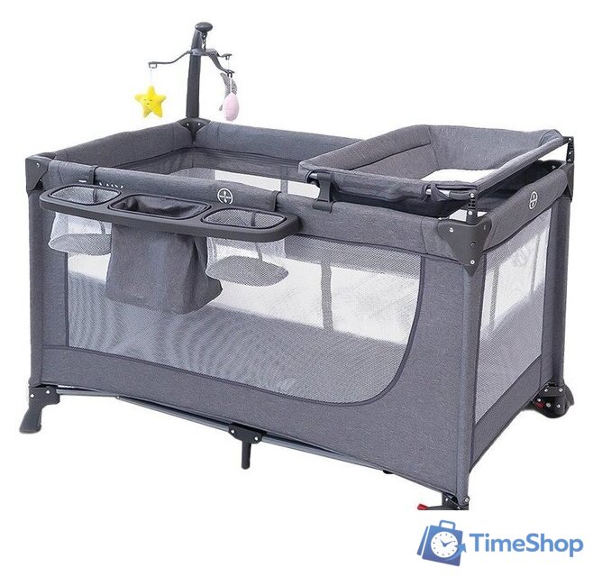 Манеж-кровать Tomix Lullaby Lux BM-02 (grey) - Изображение №1 — Интернет-магазин Time-Shop