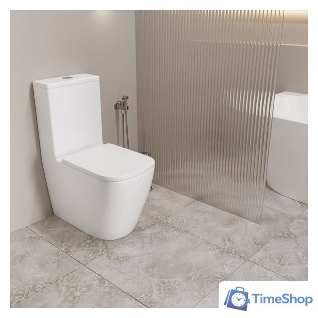 Унитаз напольный Lauter Vortex 2110012VF + гигиенический душ Rainix 21LT7714GL - Изображение №10 — Интернет-магазин Time-Shop