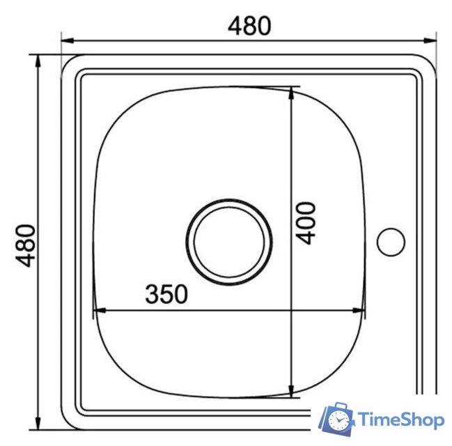Кухонная мойка Mixline 528187 (полированная, 0.6 мм) - Изображение №2 — Интернет-магазин Time-Shop