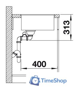 Кухонная мойка Blanco Subline 340/160-F (антрацит) - Изображение №3 — Интернет-магазин Time-Shop