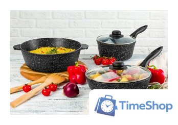 Ковш Elan Gallery Гармония вкуса 120143 (черный мрамор) - Изображение №7 — Интернет-магазин Time-Shop