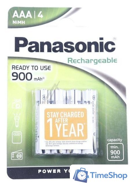 Аккумулятор Panasonic Evolta AAA HHR-4XXE/4BP (4 шт) - Изображение №1 — Интернет-магазин Time-Shop