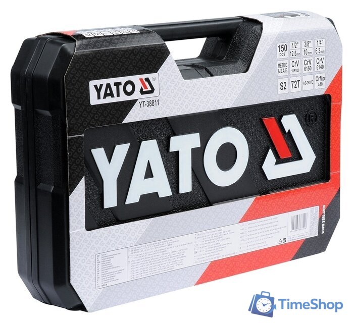 Универсальный набор инструментов Yato YT-38811 (150 предметов) - Изображение №5 — Интернет-магазин Time-Shop