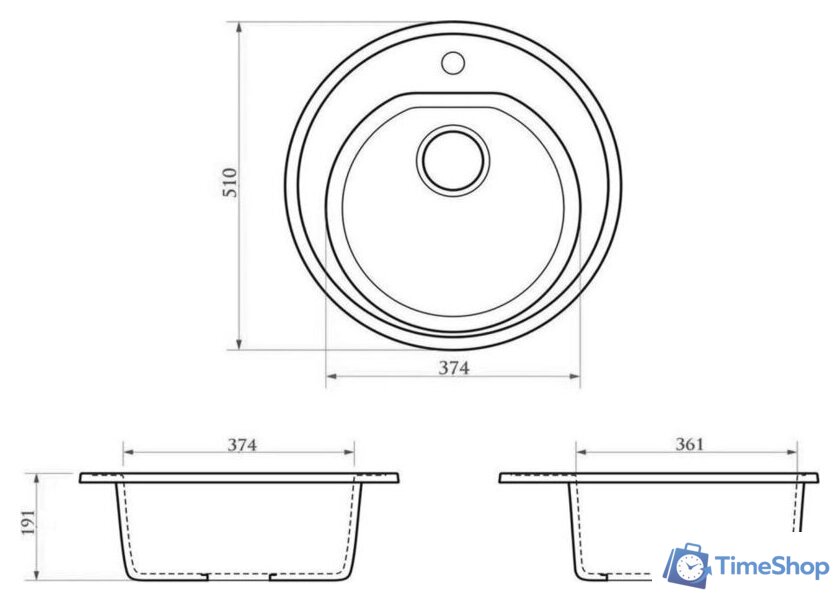 Кухонная мойка Berge BR-5200 (песочный матовый) - Изображение №3 — Интернет-магазин Time-Shop
