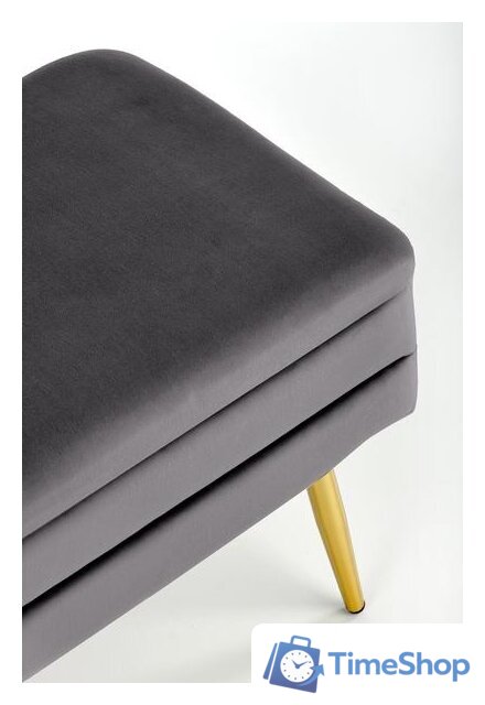 Пуфик Halmar Velva (серый/золотой) - Изображение №4 — Интернет-магазин Time-Shop