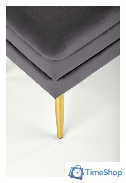 Пуфик Halmar Velva (серый/золотой) - Изображение №3 — Интернет-магазин Time-Shop