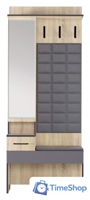 Стенка Аквилон Эльза №1 800 с зеркалом (дуб сонома) - Изображение №4 — Интернет-магазин Time-Shop