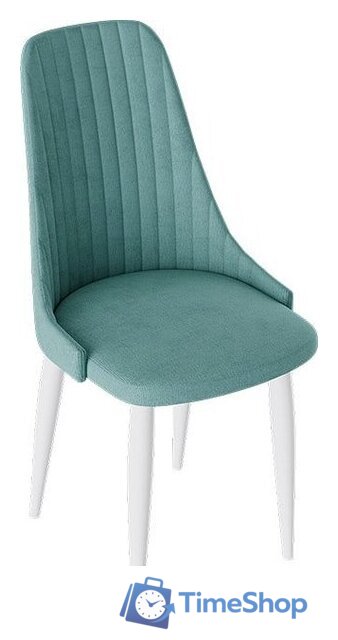 Стул Трия Франк исп.2 ДП2-30 конус (белый матовый/микровелюр аквамарин) - Изображение №1 — Интернет-магазин Time-Shop