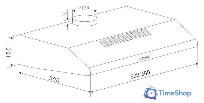 Кухонная вытяжка MAUNFELD MP-1 60 (белый) - Изображение №2 — Интернет-магазин Time-Shop