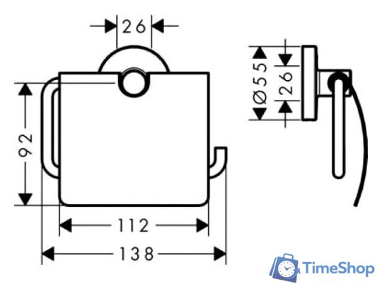 Набор для туалета Hansgrohe Logis Set Universal 41728000 - Изображение №4 — Интернет-магазин Time-Shop