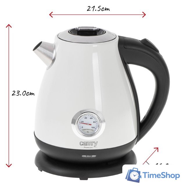 Электрический чайник CAMRY CR1344 WH - Изображение №5 — Интернет-магазин Time-Shop