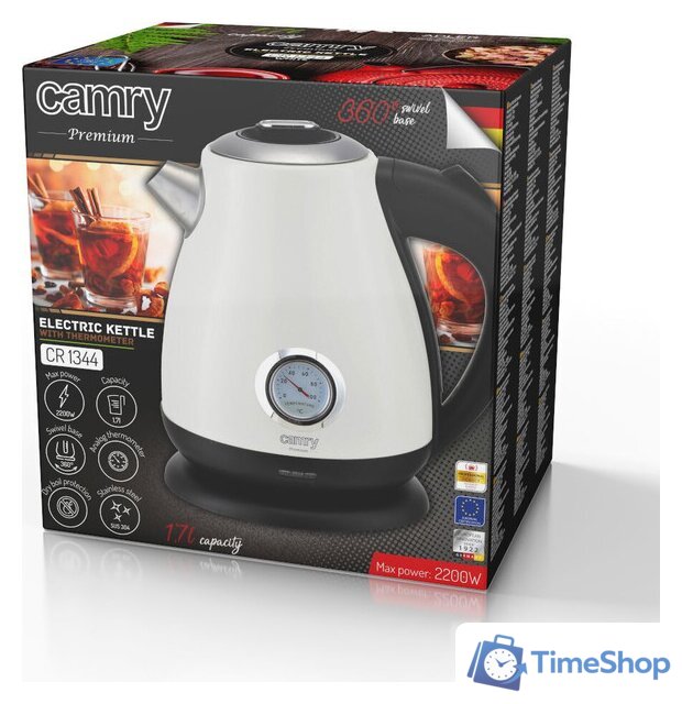 Электрический чайник CAMRY CR1344 WH - Изображение №13 — Интернет-магазин Time-Shop