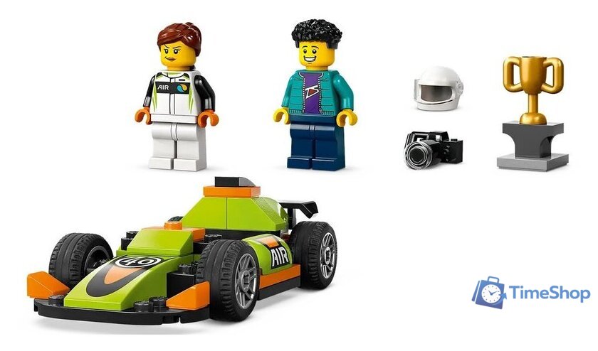 Конструктор LEGO City 60399 Зеленый гоночный автомобиль - Изображение №4 — Интернет-магазин Time-Shop