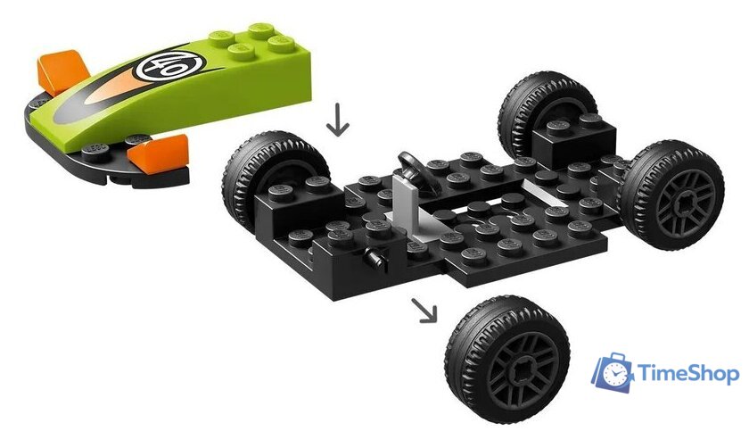 Конструктор LEGO City 60399 Зеленый гоночный автомобиль - Изображение №5 — Интернет-магазин Time-Shop