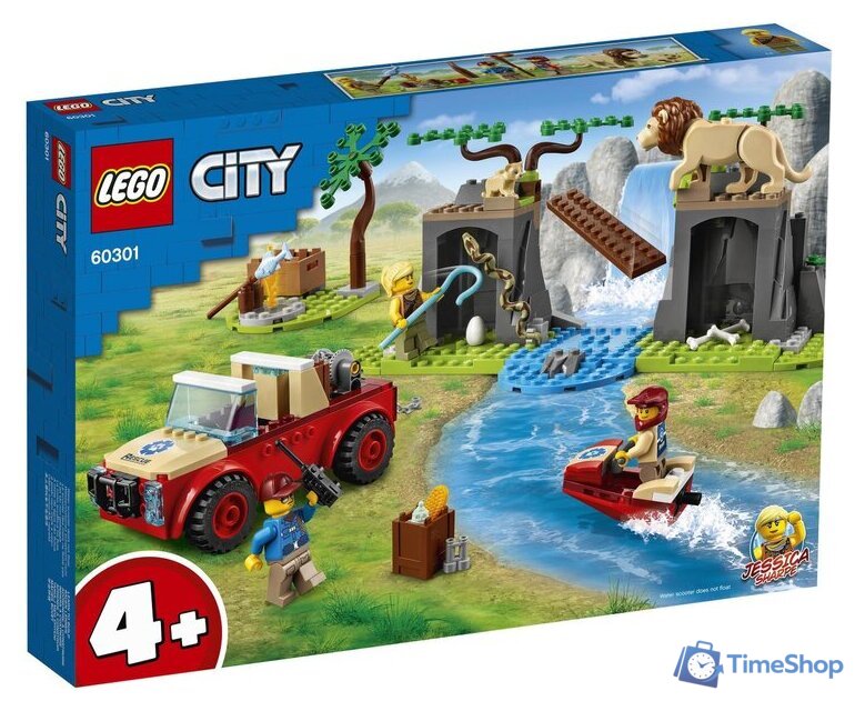Конструктор LEGO City 60301 Спасательный внедорожник для зверей - Изображение №1 — Интернет-магазин Time-Shop