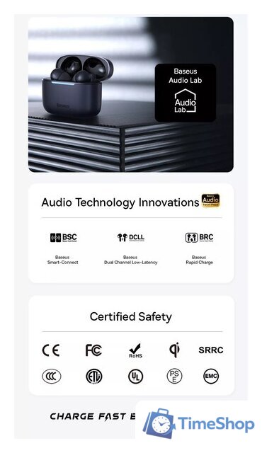 Наушники Baseus Bowie WM02 (черный) - Изображение №6 — Интернет-магазин Time-Shop