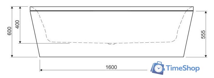 Ванна Cezares Metauro Wall 180x80 - Изображение №4 — Интернет-магазин Time-Shop