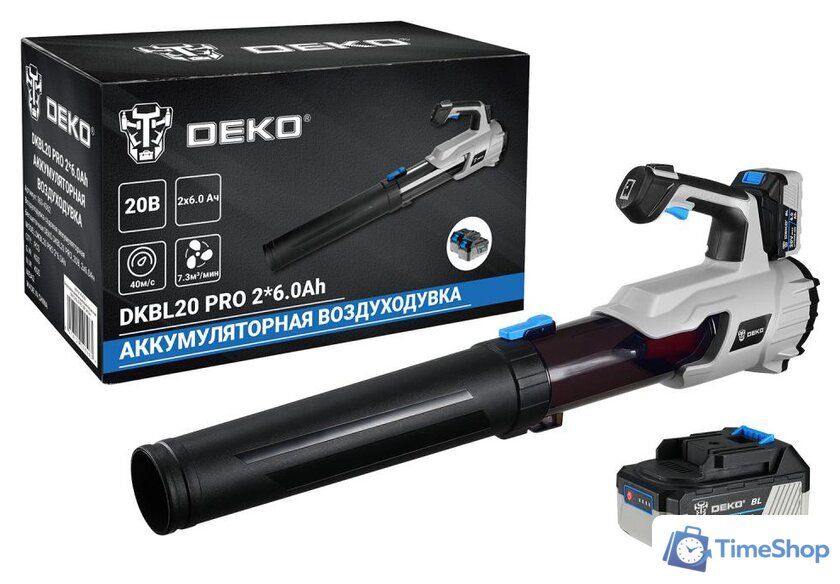 Ручная воздуходувка Deko DKBL20 Pro 063-4362 (с 2-мя АКБ) - Изображение №1 — Интернет-магазин Time-Shop