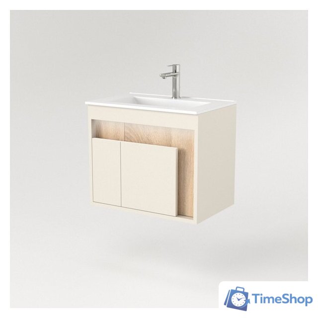  Дабер Тумба под умывальник 016 WeltWasser Deilbach 7517-60 Т16.6W.0.18_light (с подсветкой, бежевый/дуб бардолино) - Изображение №2 — Интернет-магазин Time-Shop